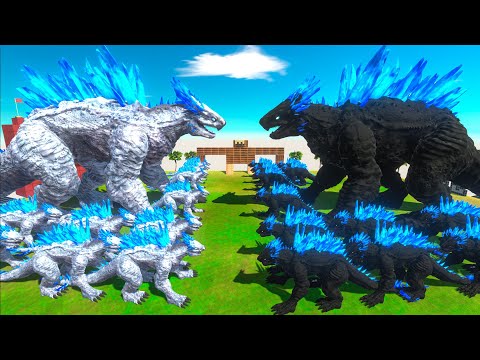 Growing SHIMO VS Dark Itself - Animal Revolt Battle Simulator - Godzilla Size Comparison