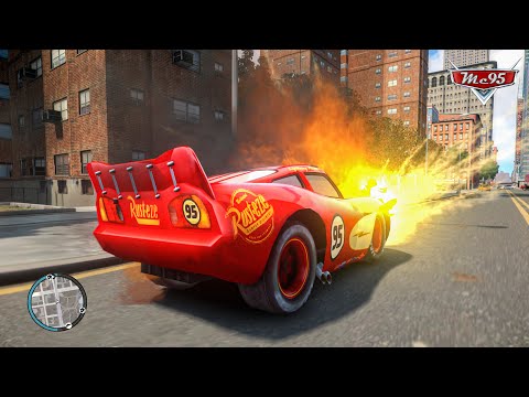 Crazy Lightning McQueen Car Crashes Ep.33 - GTA 4