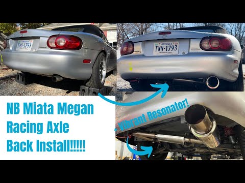 NB Miata Megan Racing Axle Back Exhaust Install!