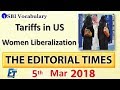 Tariffs In US | The Hindu | The Editorial Times | 05th March | Newspaper | UPSC | SSC | Bank