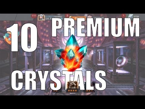 Marvel Contest of Champions | 10 Premium Crystals Opening + Black Panther Upgrade!