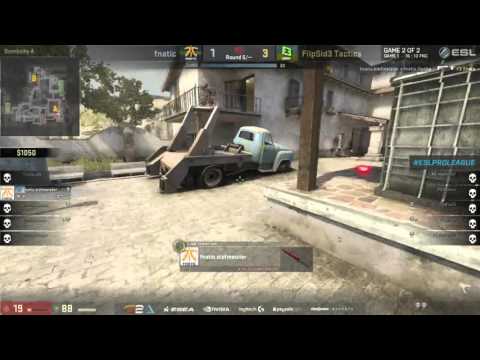 KrimZ and Olofmeister win 2v3 Retake - fnatic vs FlipSid3 Tactics CS:GO ESL Pro League