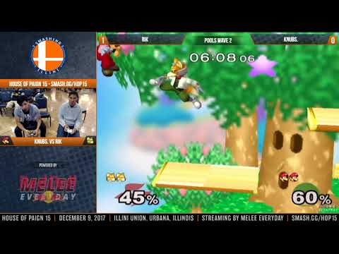 House of Paign 15 - RiK (Fox) vs. Knubs. (Luigi) - SSBM - Pools, Wave 2