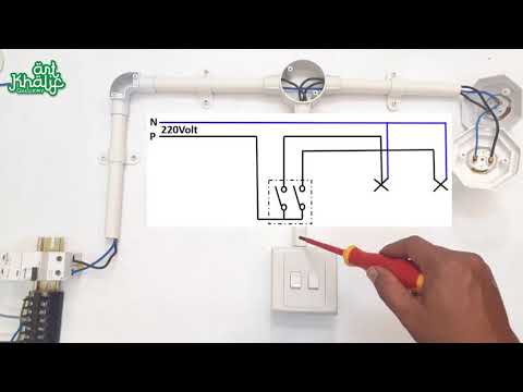 Belajar instalasi listrik rumah sederhana - Part 5 Pengawatan saklar seri