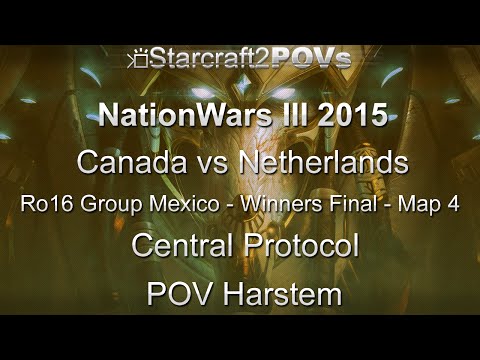 SC2 LotV - NationWars 3 2015 - CA vs NL - Ro16 Group Mexico WF - Map 4 - Central Protocol - Harstem
