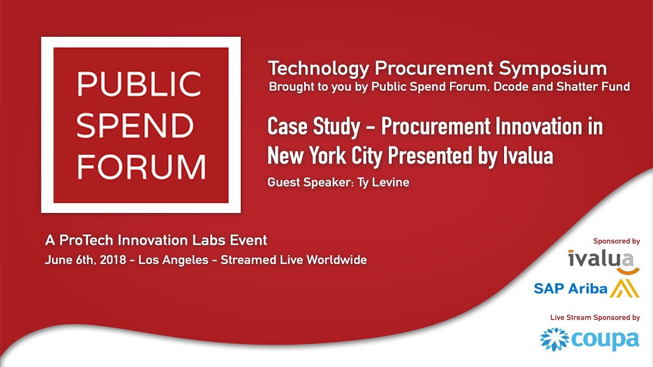 Case Study - Procurement Innovation in New York City Presented by Ivalua
