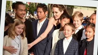 Angelina Jolie with her children