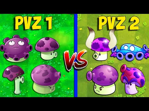Team MUSHROOM PvZ 1 vs PvZ 2 - Who Will Win? - PvZ 2 Team Plant VS Team Plant