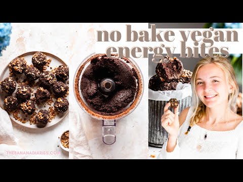 Healthy No Bake Energy Bites | Vegan, 4 Ingredients, Ready in 5 minutes!