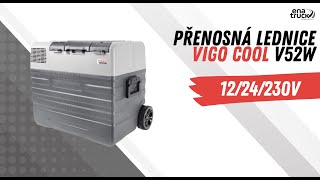Přenosná kompresorová autochladnička Vigo Cool V52W, 52 l, 12/24/230V, Rukojeť a kolečka