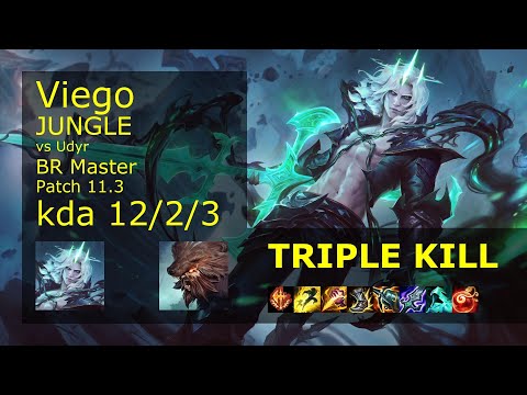 Viego vs Udyr Jungle - BR Master 12/2/3 Patch 11.3 Gameplay
