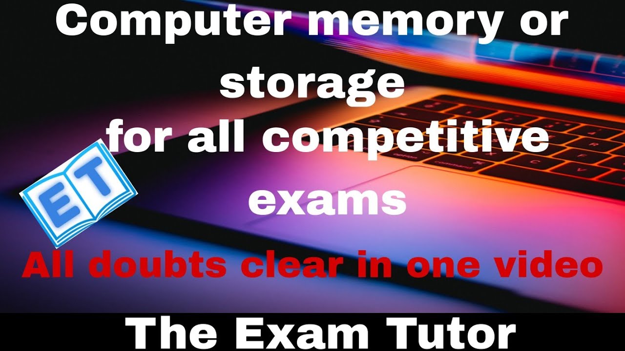 Basics of computer for all competitive exams | Memory and storage of computer
