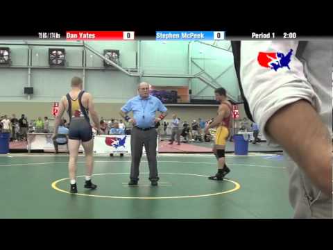 University Nat`ls FS  79 KG / 174 lbs: Dan Yates vs. Stephen McPeek