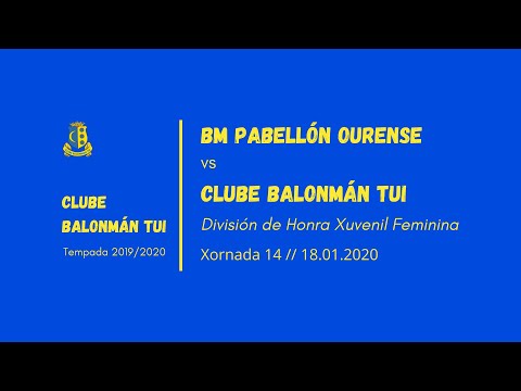 Balonman Pabellon Ourense vs Clube Balonmán Tui. Xornada14 Div. Honra Xuvenil Feminina. 19.01.2020