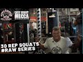 30 rep squats with 235lbs Bev's gym EAST COAST Mecca raw series - watch this before your Leg DaY