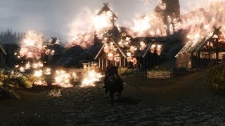 Skyrim machinima - Epic dragon fight