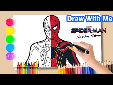 🔴Drawing Spiderman No Way Home -🌟 How to Draw Spiderman | Coloring Pages