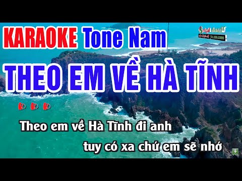 Theo Em Về Hà Tĩnh Karaoke Tone Nam 2024| Nhạc Sống Thanh Ngân