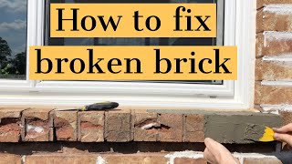 How to repair broken and cheeping brick / how to repair a window brick sill / fix broken brick