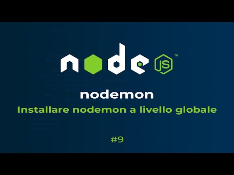 [ITA] Node.js - Installare nodemon come dipendenza globale #9