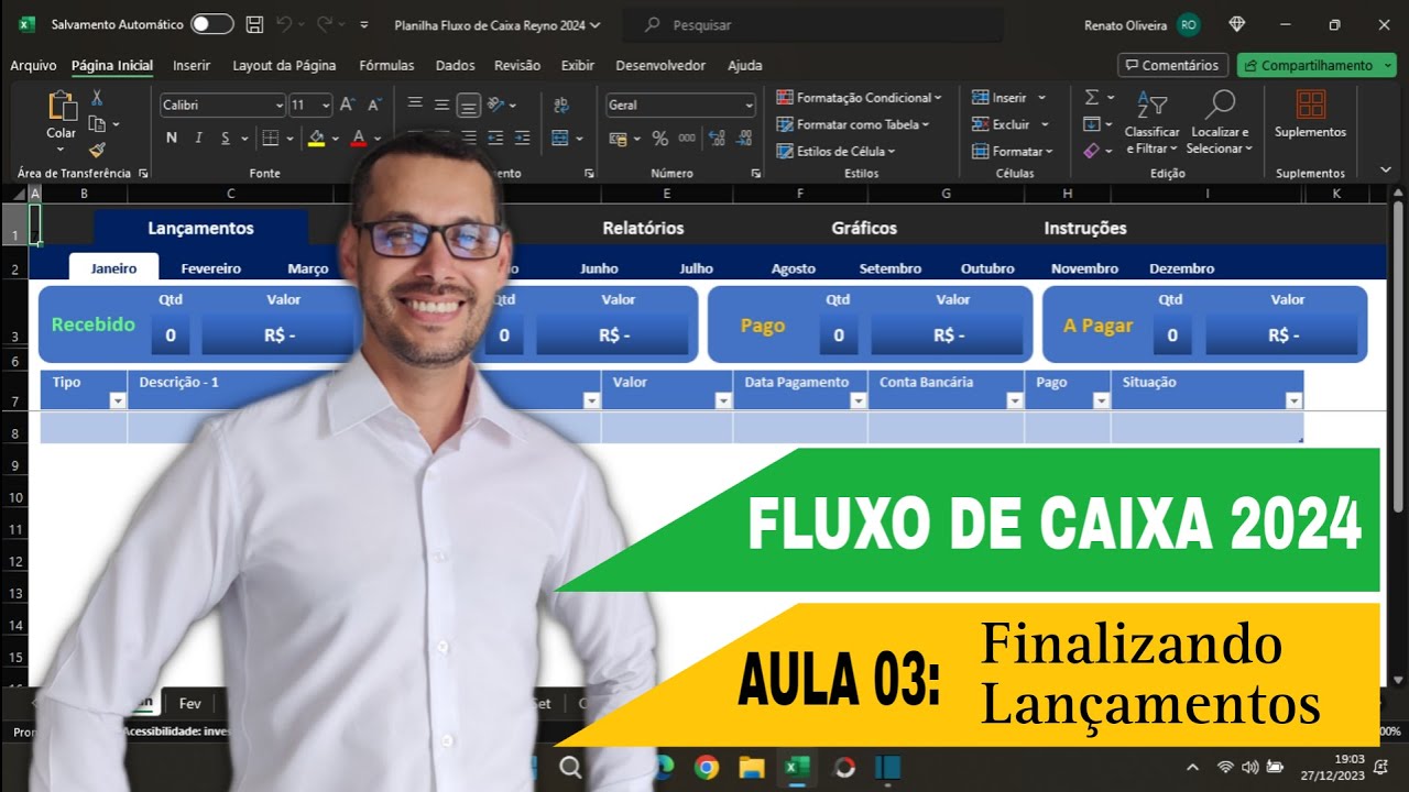 AULA 03 - FLUXO DE CAIXA 2024 - Finalizando Lançamentos