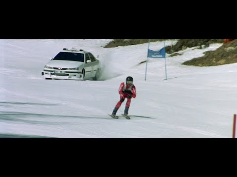 Taxi 3 course poursuite descente des pistes de ski
