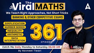Bank Exams | Simplification | Number Series | Inequality | Arithmetic | Viral Maths | Navneet #361
