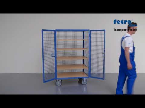 Fetra Kastenwagen mit 750 kg Tragkraft, offen, mit Drahtgitter verkleidet 1000x680mm-youtube_img