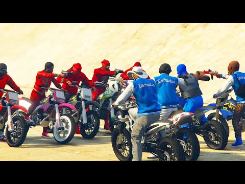 GTA 5 ONLINE   BLOODS VS CRIPS WHO WILL WIN?