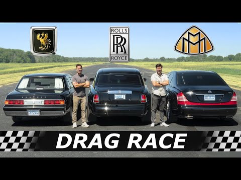 Toyota Century vs Rolls-Royce Phantom vs Maybach 57s // DRAG & ROLL RACE