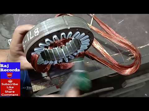 Cooler fan motor high speed 24 slot  winding data coil.Turn.Pitch full information Video