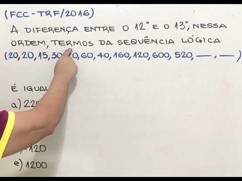 Questão de sequência lógica!  Banca: FCC
