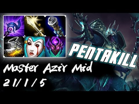 Master Pentakill Azir Mid vs Syndra | Korea High Elo Replays