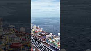 Carnival Horizon top pool deck as is departing Port of Miami July5 2025 drone view #ozzyosbourne