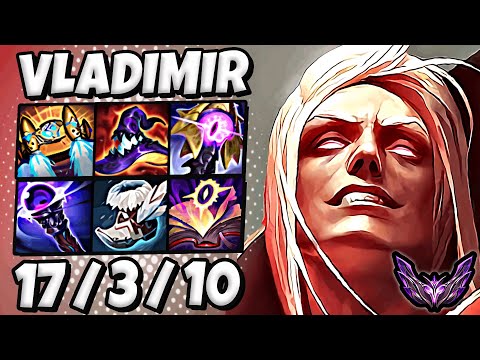 Vladimir vs Ryze MID [ Quadrakill ] Lol Korea Master Patch 25.14