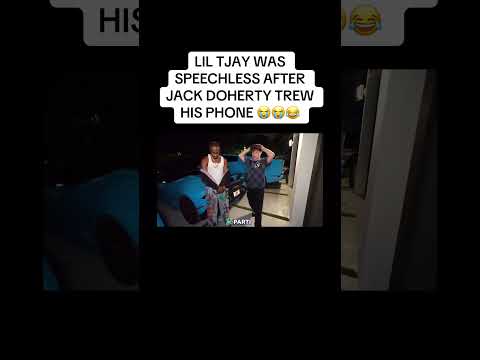 LIL TJAY WAS SPEECHLESS AFTER JACK DOHERTY THREW HIS PHONE 😂 #liltjay #jackdoherty #viral #rap