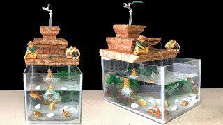 How To Make Aquarium Waterfall Fountain With Foam Box - Fish Tank - Mr Decor
