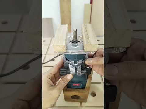 Palm router flush trimming jig #woodworking #bosch #gkf550