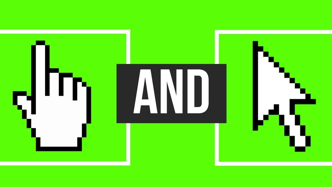 CLICKING MOUSE POINTER + SOUND (green screen)