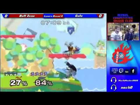 DePaul Smashfest #7 SSBM Losers Bracket - Butt Zone (Marth) vs Guts (Falco)