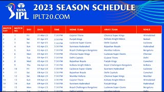 IPL 2023 : BCCI announces schedule for TATA IPL 2023 IPL 2023 : BCCI announces schedule for TATA IPL 2023