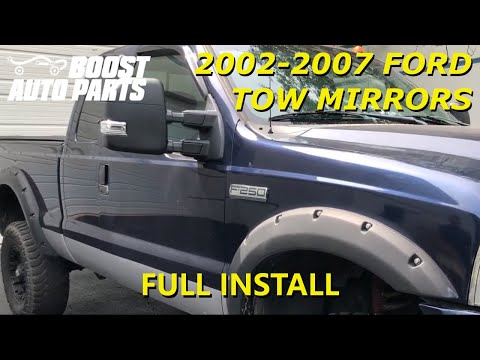 Full Tow Mirror Install: (2002-2007) Ford Super Duty (F250/F350/F450) Tow Mirrors - Boost Auto Parts