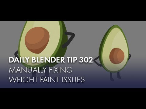 Daily Blender Tip 302 - Manually fixing weight paint issues (Blender 2.8)