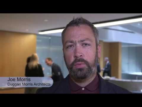Joe Morris, from Duggan & Morris Architects, speaking at Urban Regeneration Day 2016.