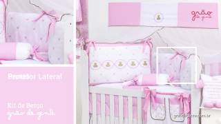 Kit Berço Elegance Teddy Rosa | Ref: 60239