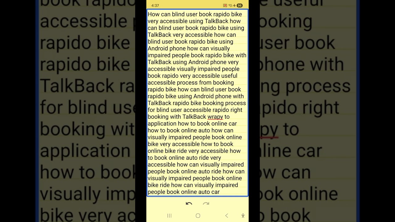 How Blind People Can Book Rapido Bike Easily Complete Accessibility and TalkBack Tutorial 2026