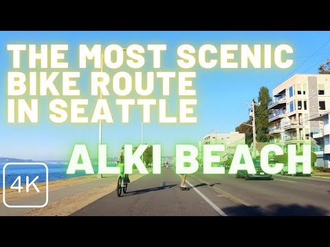 Alki Beach Is One of the Most Scenic Bike Rides in the PNW, Autumn 2022, Seattle, WA USA