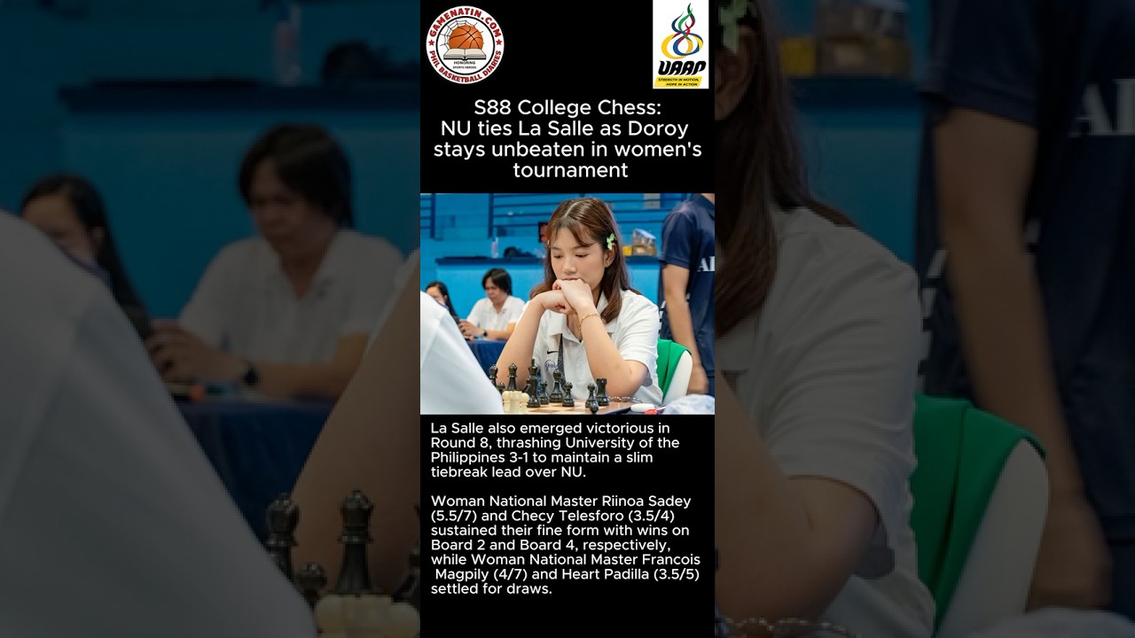 UAAP College Chess: UST leads men's division; NU, DLSU top women's