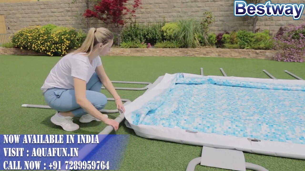 Easy to Install Rectangular Bestway Power Steel Swimming Pool | Quick Setup Guide & Review