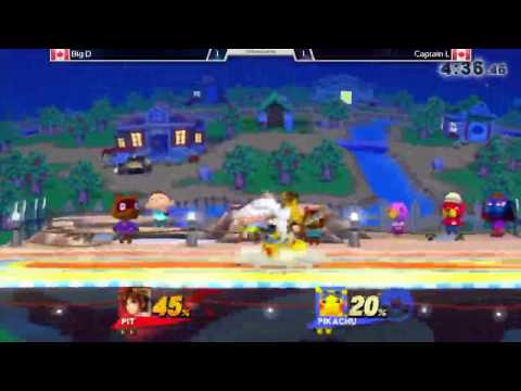 Smash @ SFU - Big D (Pit) vs. Captain L (Pikachu) - Winners Semis - SSB4
